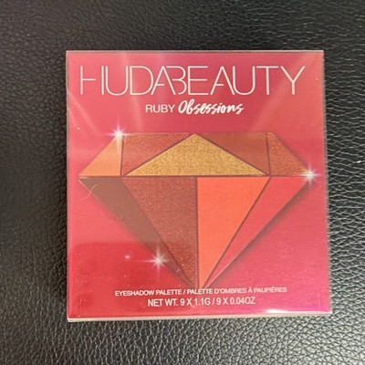 HUDA BEAUTY Ruby Obsessions Eyeshadow Palette Matte Shimmer Pressed Powder 9x1. 