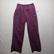 Cherokee Solid Purple Scrub Pants Cargo Drawstring Adult Size L Large