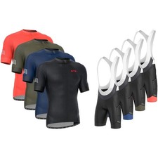 Men Team Racing Cycling Jersey Set Bicycle Short Sleeve Gel Bib Shorts Kit uk