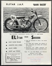 ELSTAR JAP BAHN RACER MOTORCYCLE Sales Leaflet c1968