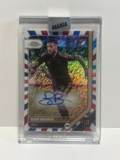 2026 Topps MLS Mania Denis Bouanga RWB Shimmer Encased Auto #10/50 LAFC CA-BO
