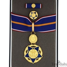 Public Safety Medal of Valor Replica &ndash; Full Set 1:1 Gilt Brass USA Medal Rare