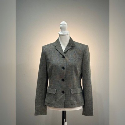 B/W LOFT Wool Blend Blazer Y2K Size 6 EUC