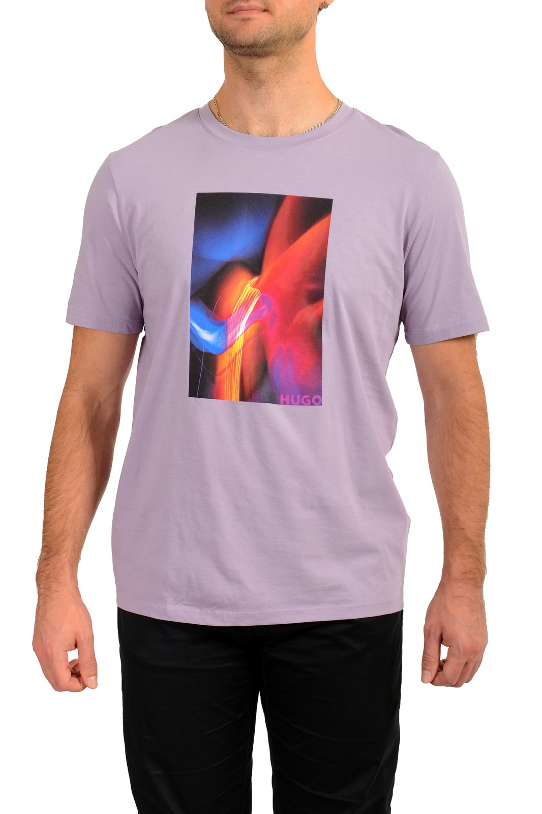 Мужская футболка с графическим принтом Hugo Boss Derbert фиолетового цвета с коротким рукавом US 2XL IT 56 10190₽