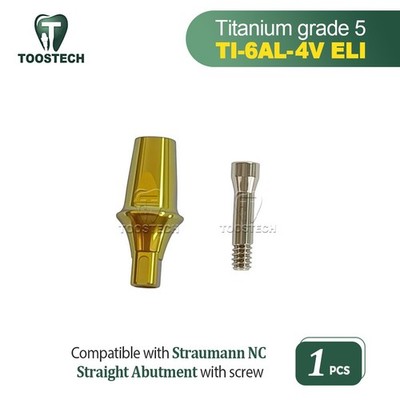 Titanium straight abutment Ti cemented abutment fits to ITI Straumann NC D5.0mm