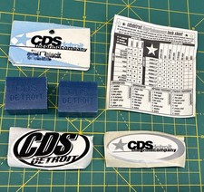 CDS Detroit Rollerblade Blue Angel H Block Pair Decals NOS Inline Skating VTG