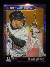 2021 Donruss Optic Miguel Cabrera No. 10 Diamond Kings Orange #/125 Tigers SP