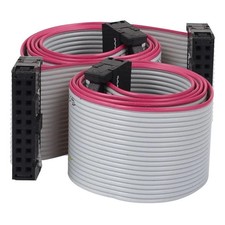 2pcs 2.54mm 20-Pin Female to Female IDE PATA Extension Flat Ribbon Cable 50cm
