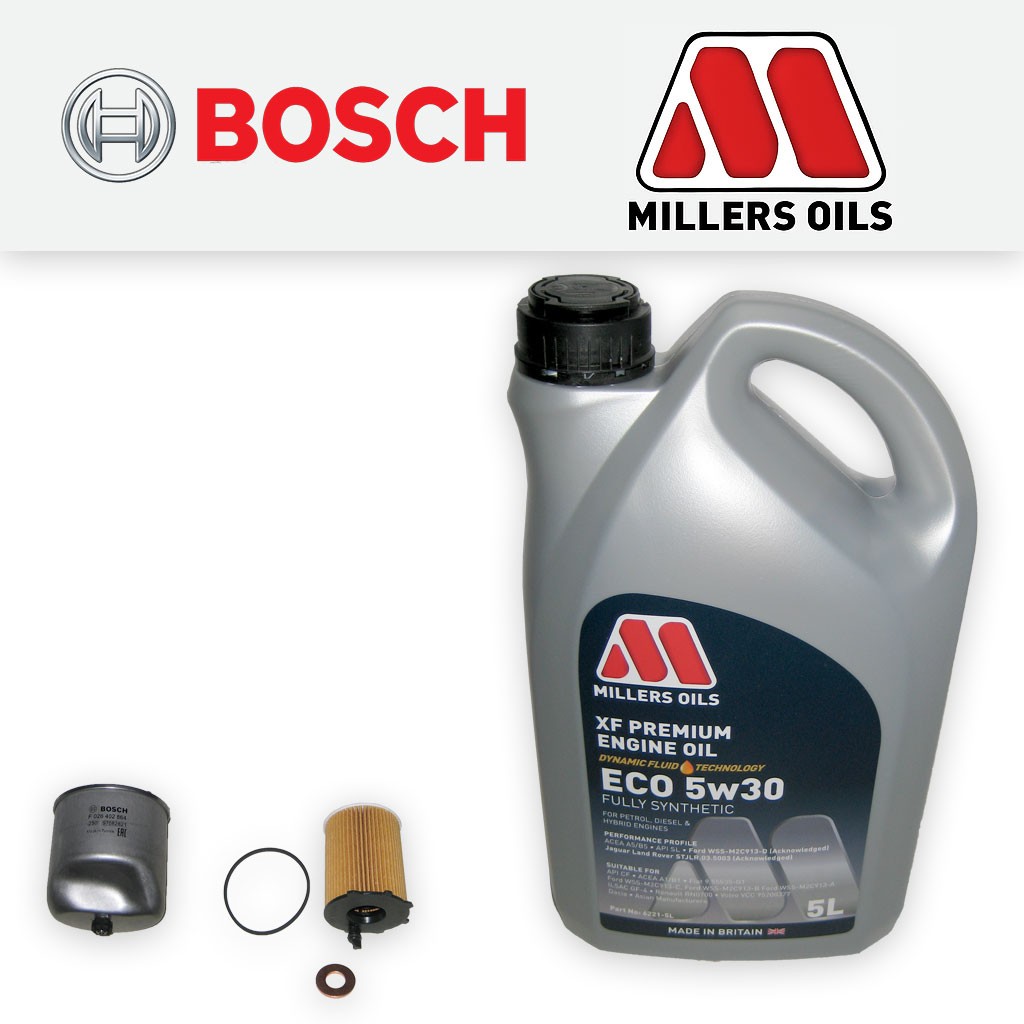 SERVICE KIT for FORD S-MAX 1.6 TDCI OIL FUEL FILTER +5w30 XF ECO OIL (2011-2014)