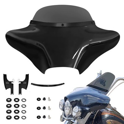 Front Outer Batwing Fairing with 6'' Windshield For Harley Touring Road King FLHR