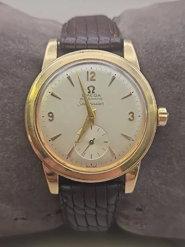 1950s Omega Seamaster 34mm Silver Sub Dial Swiss Automatic Cal 490 Ref FX6234