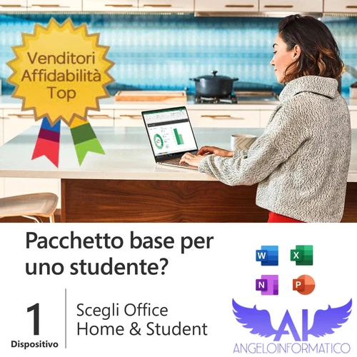 MICROSOFT OFFICE 2019 HOME AND STUDENT LICENZA ORIGINALE A VITA FATTURA GARANZIA