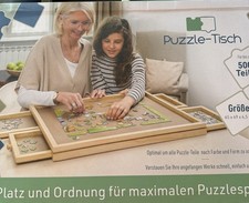 Puzzle Tisch aus Holz | bis zu 500 Teile | 4 ...