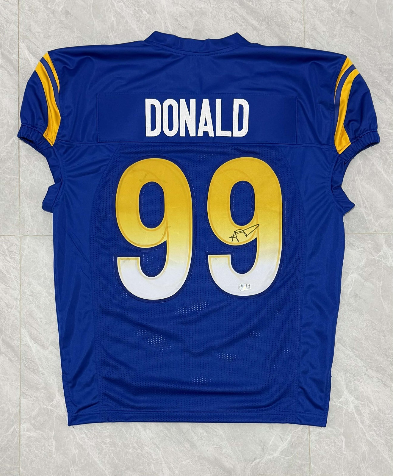 Aaron Donald Signed Los Angeles Rams Custom Pro-Cut Jersey - Beckett Witnessed