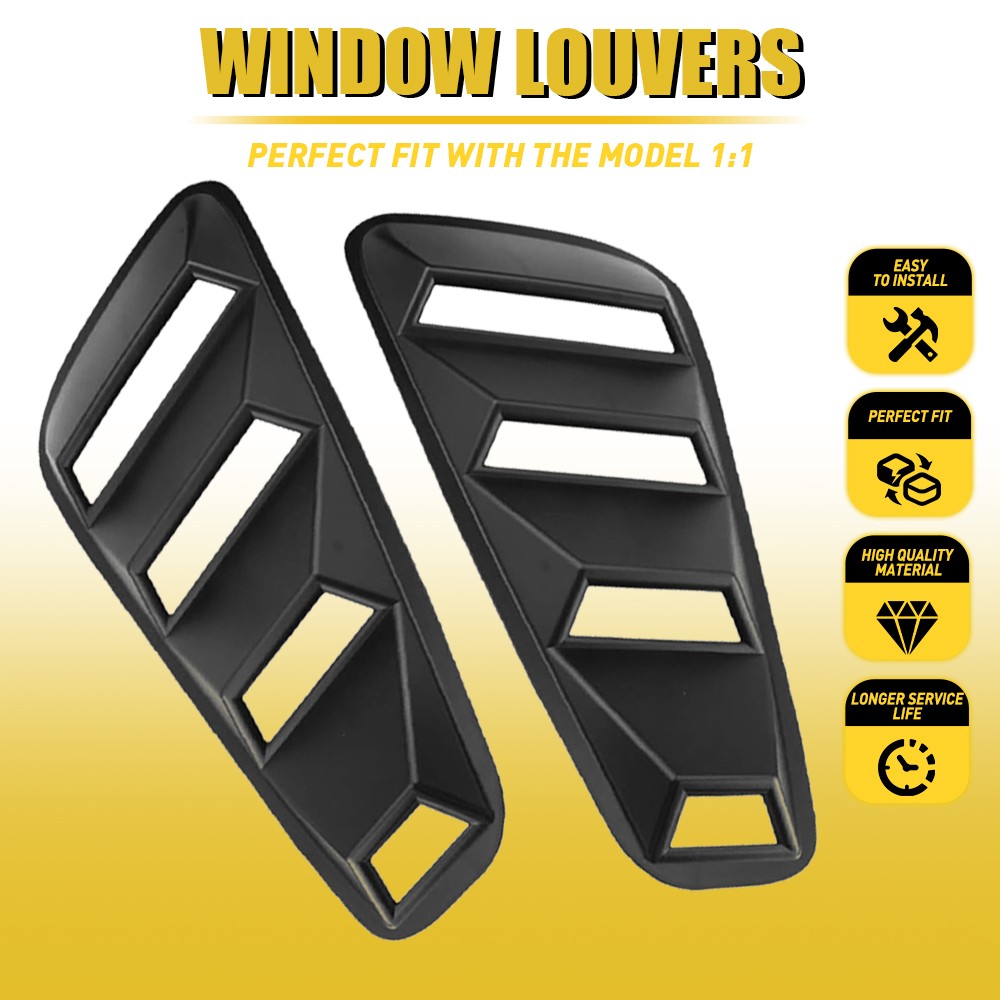 For 2005-2014 Mustang Ford Quarter ABS Side Window Louvers Scoop Cover Vent