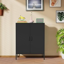 Elegant 40''H Metal Storage Cabinet with 2 Doors,Accent Cabinet for Home,Office