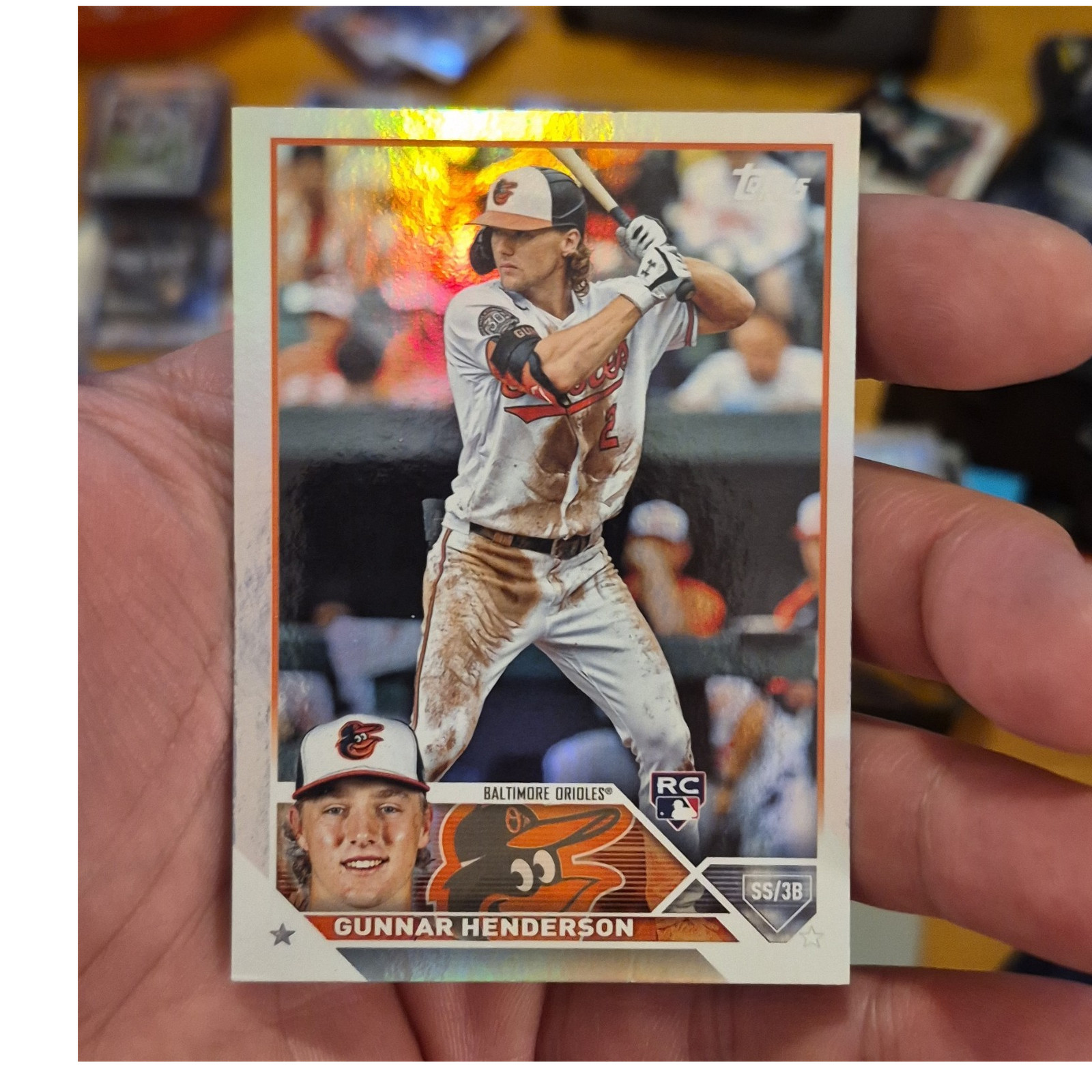 Topps 2023 Series 1 Gunnar Henderson Baltimore Orioles #206 Rainbow Foil Rookie