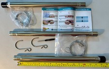 Adjustable Chrome Hanging Closet Rod: 15, 30, 45"; Hangs from Existing Rod; New