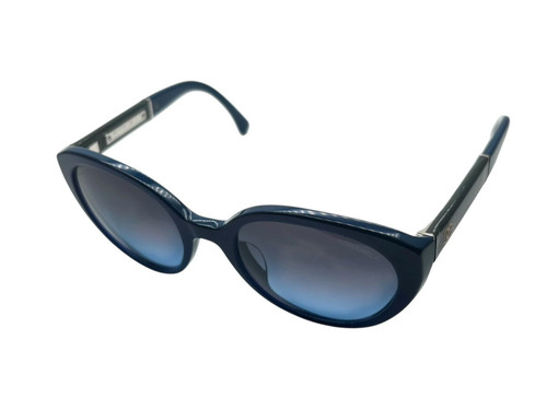 CHANEL Blue Green Enamel Plastic Sunglasses Pre-Owned Italy Authentic Women - Bild 2 von 8