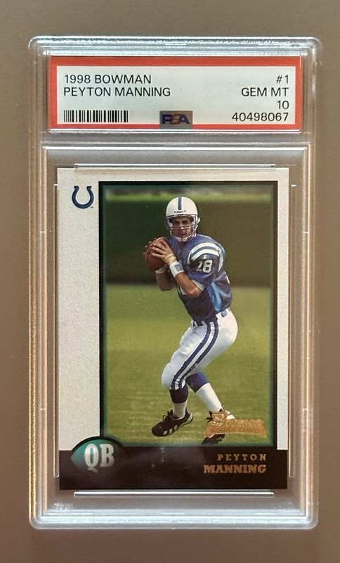 1998 Bowman Peyton Manning Rookie RC #1 Colts PSA 10