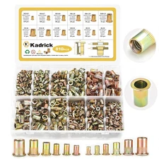 Kadrick Rivet Nut Kit, 810pcs SAE  Metric Rivet Nut Assortment Kit Galvanized...