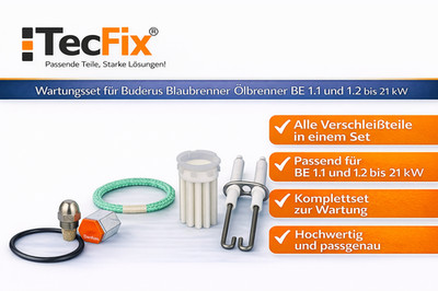 Wartungsset für Buderus Blaubrenner Ölbrenner BE 1.1 und 1.2 bis 21 kW