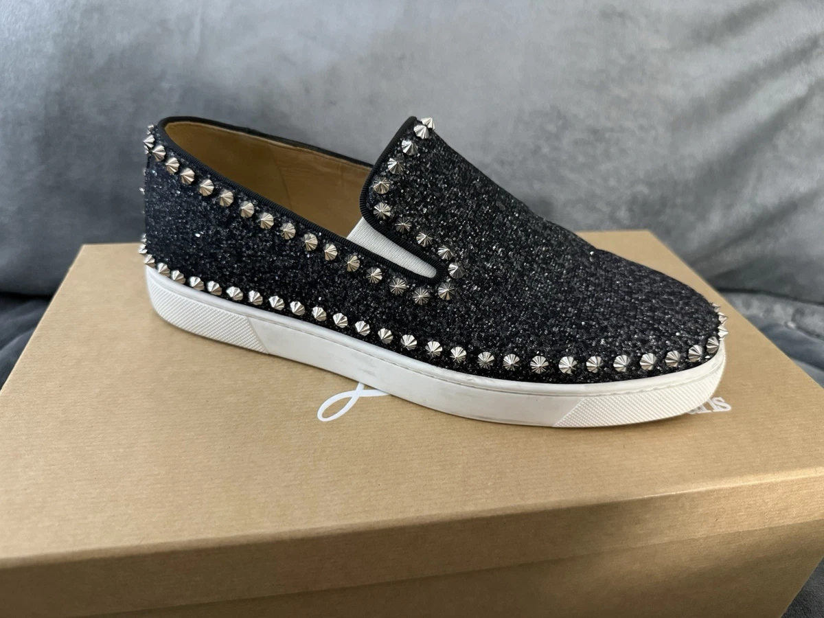 Christian Louboutin Women's Leather Upper Black Casual Shoes for