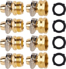 Garden Hose Repair Connector with Clamps, Fit for 3/4" or 5/8" Garden Hose Fitti