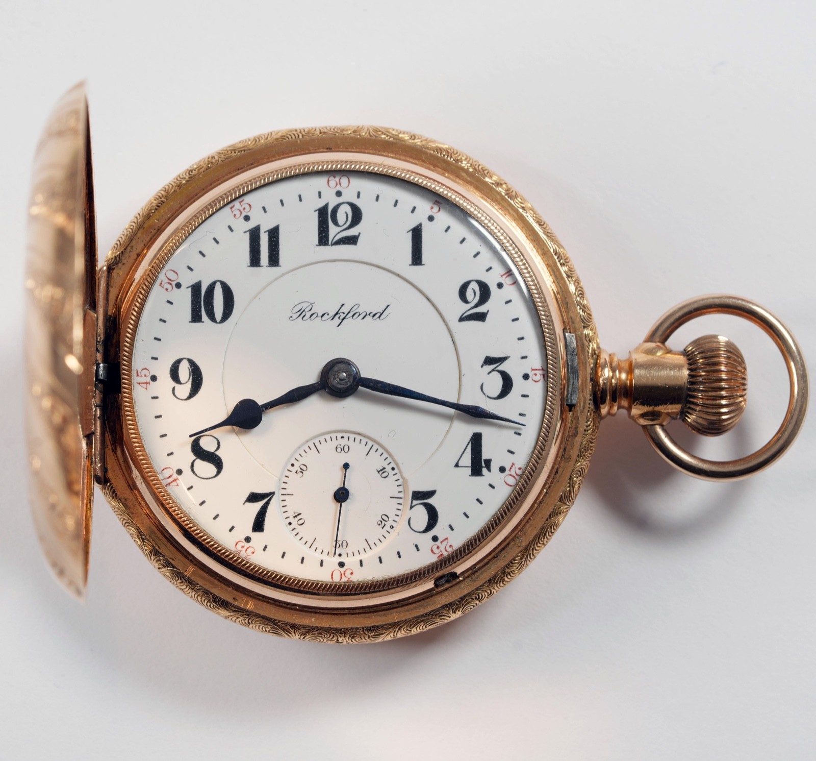 ROCKFORD GRADE 805 21 JEWEL 18 SIZE SCARCE HUNTING CASE RAILROAD POCKET WATCH