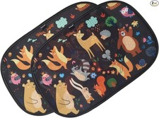 2 Pack Animals Cartoon Car Window Sun Shades for Kids - 21x14 Inches - Baby Sun