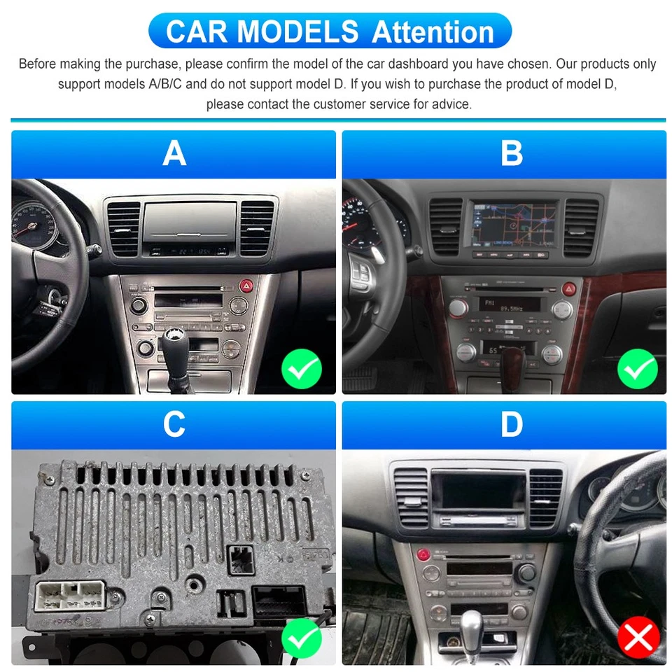 4+64 GB Android 15 Carplay para Subaru Outback Legacy 2003-2009 radio estéreo de coche Foto 2 de 4