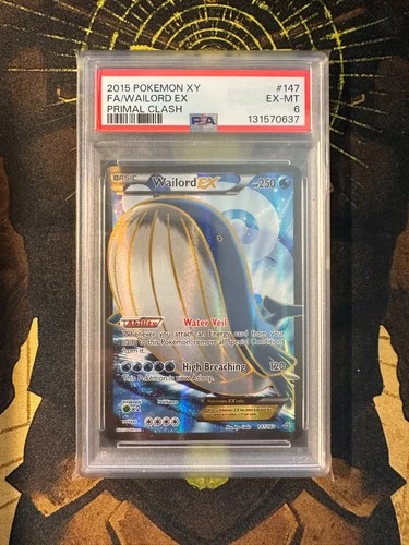 Pokemon Wailord EX 147/160 Primal Clash Full Art PSA 6