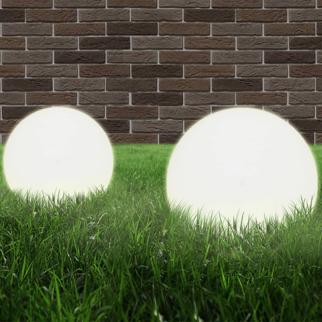 Illuminazione Giardino Set 2 Sfere LED 20cm PMMA Attacco E27