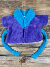 Build A Bear Workshop BABW Purple Blue Robe Soft Fleece Belt Plush Top Accessory