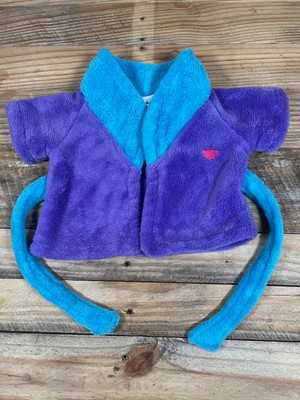 Build A Bear Workshop BABW Purple Blue Robe Soft Fleece Belt Plush Top Accessory