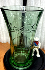 Coca Cola ~ Libbey USA Green Glass Flared ~ 1 Pc ~ Heavy 16 oz ~ Vintage
