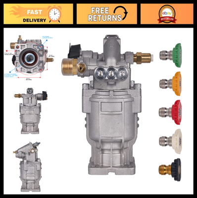 #ad 3 4quot; Shaft Horizontal Pressure Washer Pump 2600 3000 PSI 2.5 GPM OEM Replacement $151.99