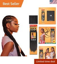Versatile 58 Inch Kanekalon Braiding Hair - Perfect for Boho Styles, 1B Offblack