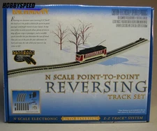 BACHMANN N SCALE POINT TO POINT REVERSING TRACK SET train trolley bump BAC44847