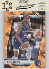 2024 Panini Prizm WNBA #95 Olivia Epoupa Ice Orange Prizms
