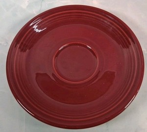 Vintage Red HOMER LAUGHLIN Post '86 Cinnabar Maroon FIESTA Saucer