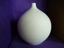 Vase Hutschenreuther  Bisquit Porzellan *  Kugel * Achtziger * edel * H 20  cm