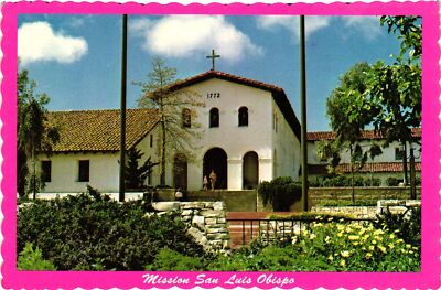 Vintage Postcard 4x6- MISSION SAN LUIS OBISPO DE TOLOSA, SAN LUIS OBISP