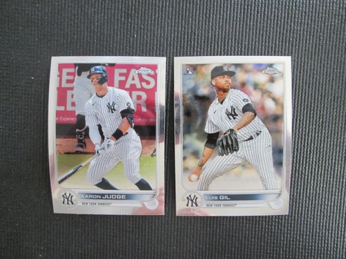 2022  Topps   Chrome   New York Yankees     (2  cards)   Aaron Judge