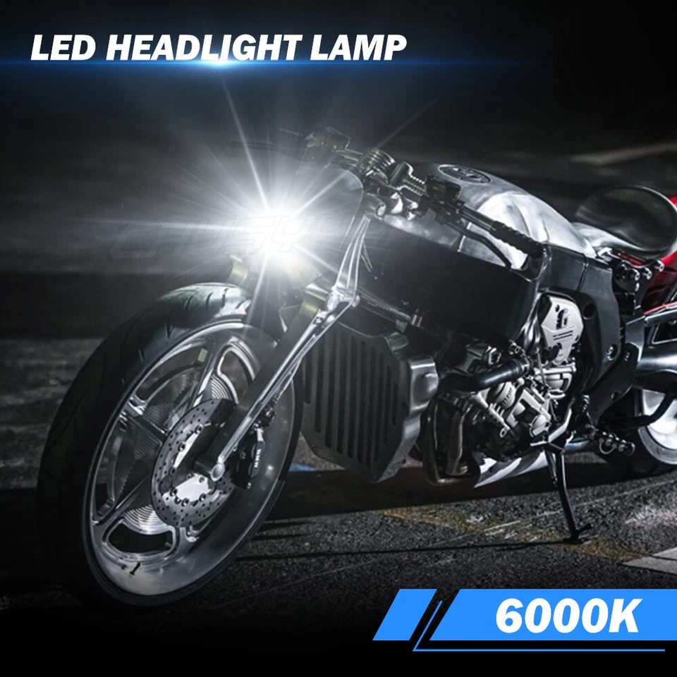 7" Motorcycle LED Hi/Lo Headlights Black For Kawasaki 1000 LTD 1977-1982 - Image 2 of 4