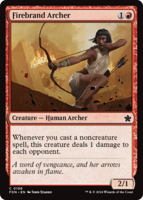 #ad x4 Firebrand Archer FDN Foundations MTG 196 COMMON M NM 4x $1.54