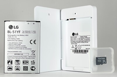 OEM LG G4 Replacement Battery BL-51YF With Charging Cradle & 32GB MicroSD Card