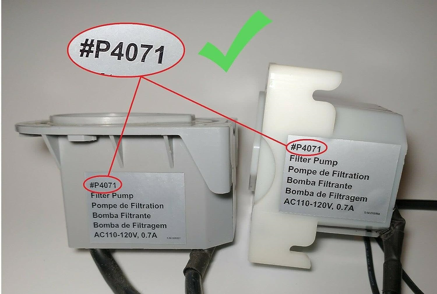 P4071 58113 Hot Tub Water Pump Repair Kit for Bestway Coleman SaluSpa