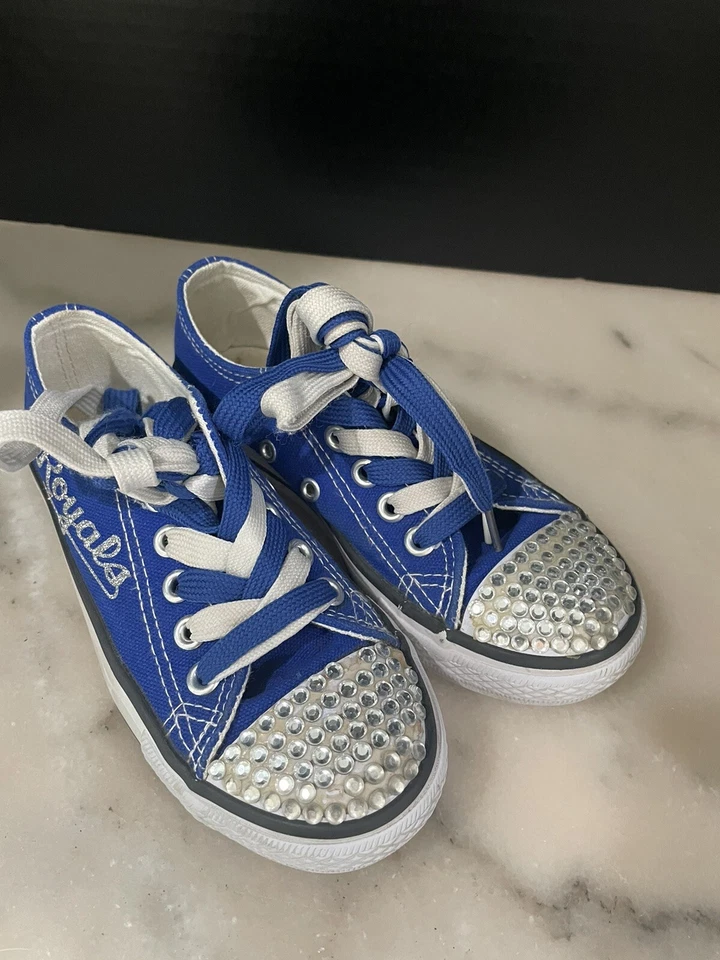 Kansas City Baseball Club Royals Low Top Canvas Shoes Girls Size 11 - Image 2 of 4