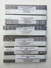 PERFECT .25,.50,1 oz SELF ADHESIVE STICK ON UNCOATED LEAD WHEEL WEIGHTS-120 PC
